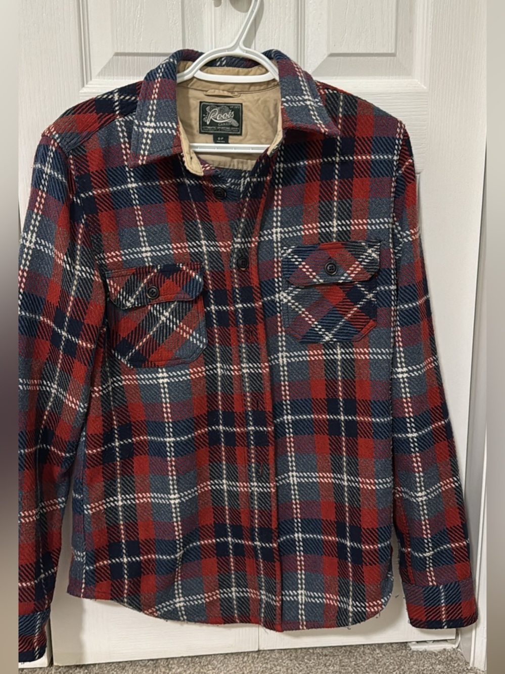 Roots plaid shacket